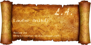Laufer Anikó névjegykártya